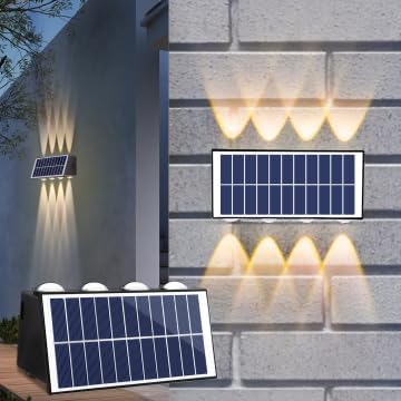 Lámpara solar de pared exterior con 8 LED - additional image 5